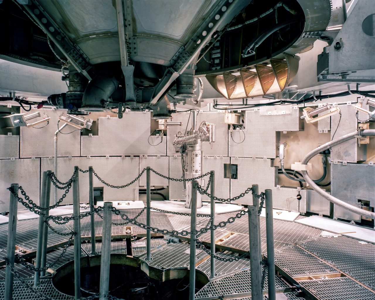 First-stage engine of a Titan II intercontinental ballistic missile as seen