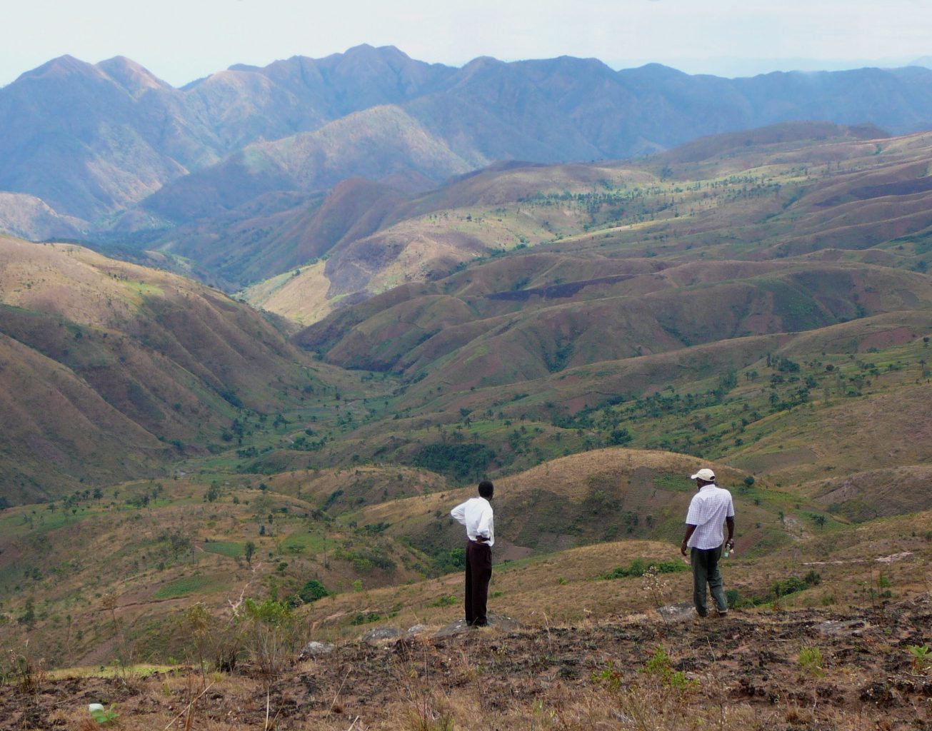 Men looking at landscape, Gombe, Nigeria