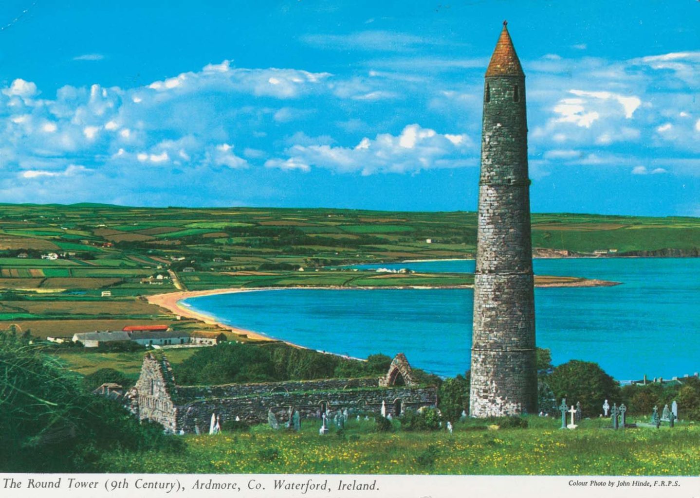 Old fashioned postcard of rural Irish scene