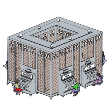 Multivac, a massive government-run mainframe computer