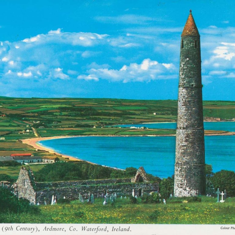 Old fashioned postcard of rural Irish scene