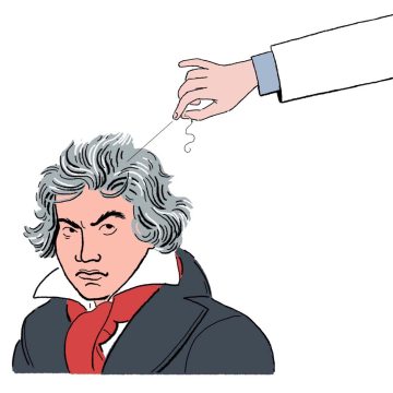Taking a strand of Beethoven's hair