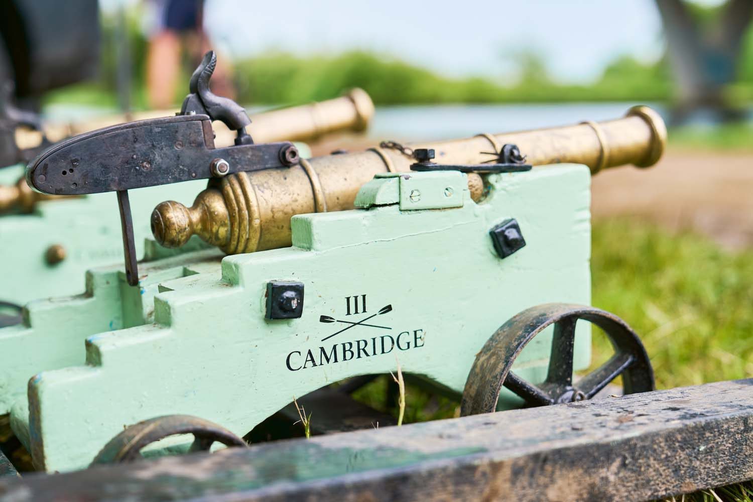 Cannons with Cambridge written on them