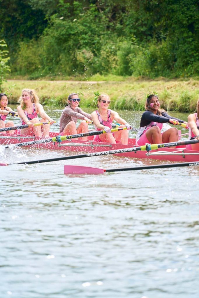 Students in boat