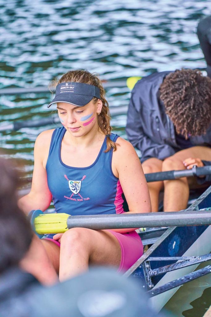 Student in boat